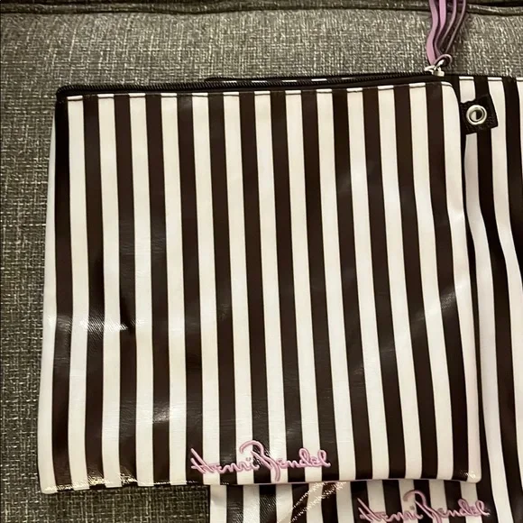 Brown and White Striped Women Bag Set by Henri Bendel - Picture 4 of 7